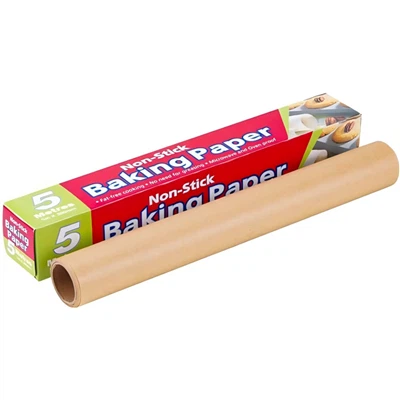 Ubleget silikone bagepapirrulle